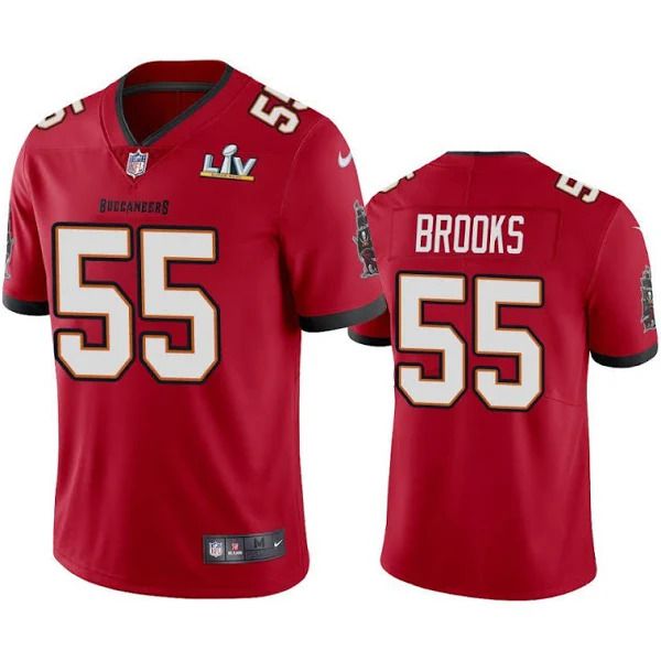 Men Tampa Bay Buccaneers 55 Derrick Brooks Nike Red Super Bowl LV Limited NFL Jersey